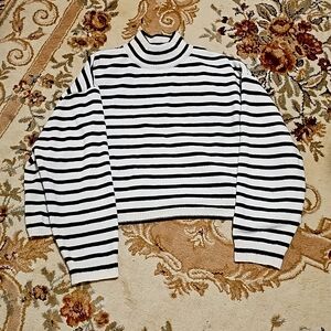 Striped sweater crop top